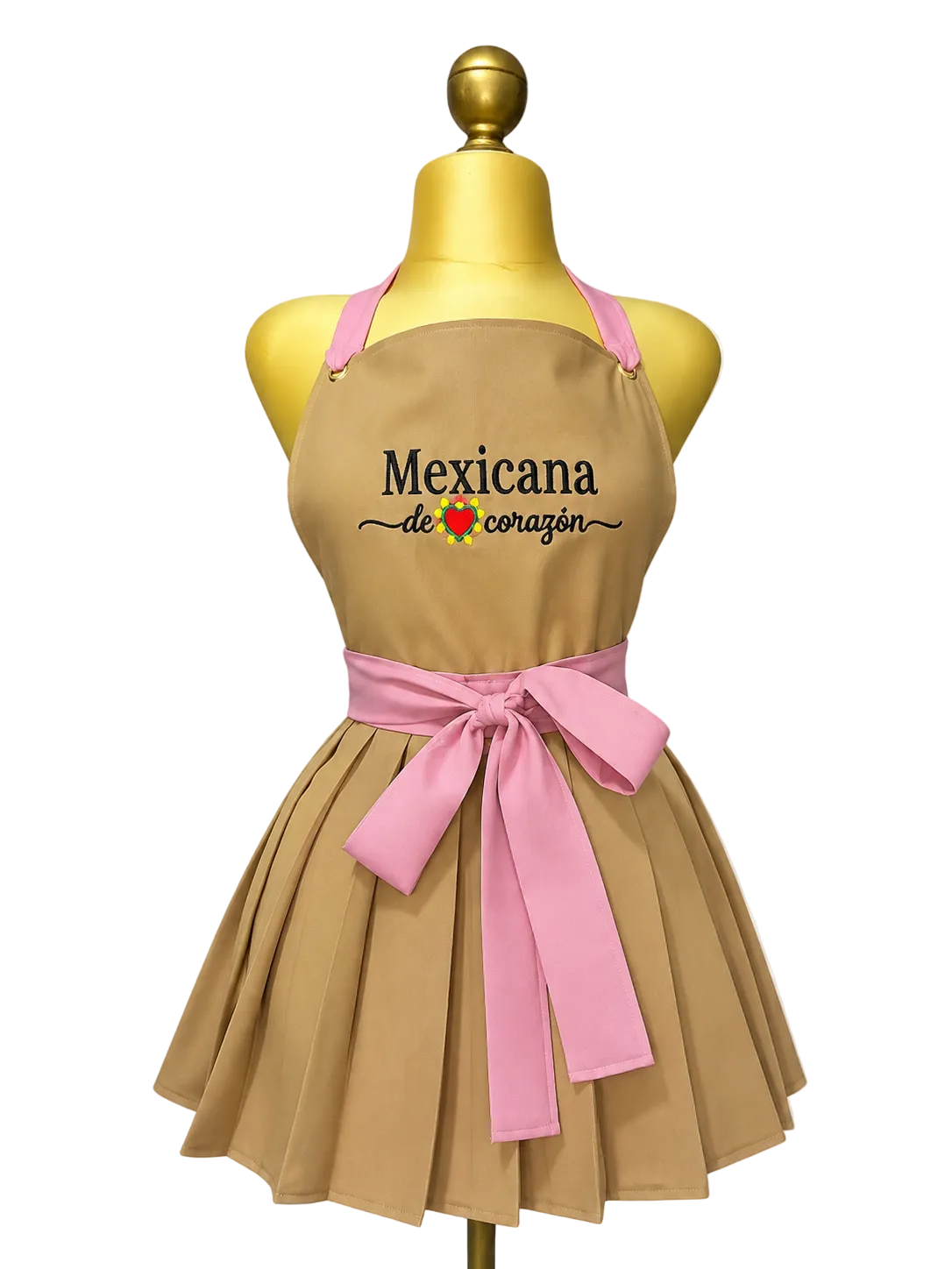 Mandil “Camel Rosa” – Mexicana de Corazón by Gabby 🤎🌸